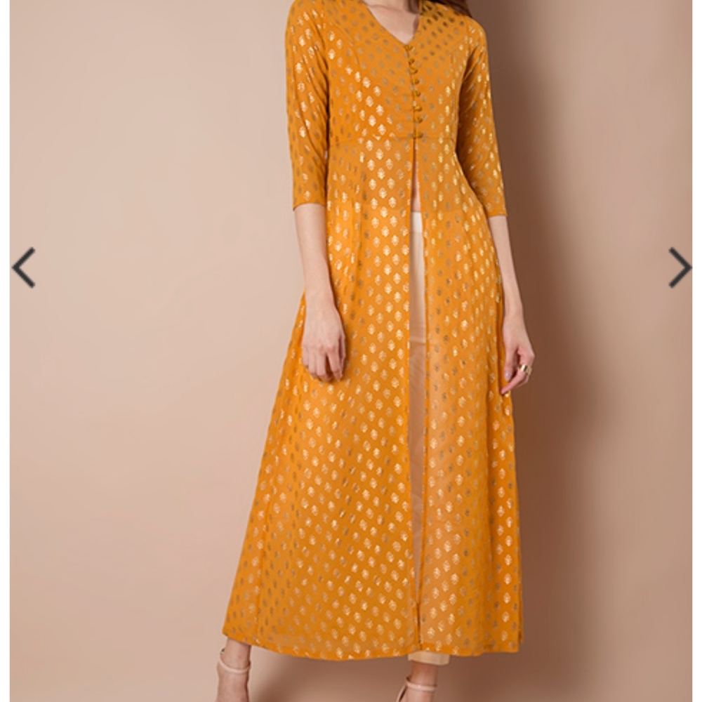 NWOT chiffon summer front slit kurta